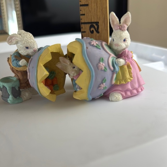 Pastel Easter Bunny Figurine with Egg miniature - Picture 10 of 10